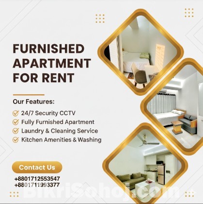 Furnished 2-Room Serviced Apartment For Rent - Bashundhara R